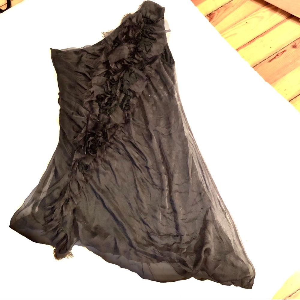 Black one shoulder dress